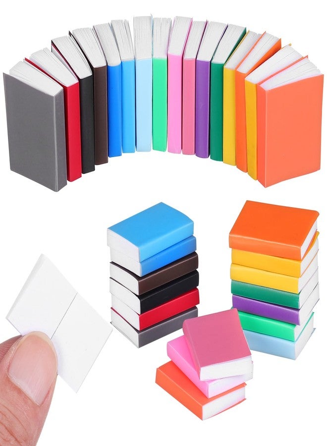 JECOMPRIS Miniature Dollhouse Books 32Pcs Colorful Tiny Mixed Color Mini Books 1 12 Scale Small Doll Accessories for Dollhouse Decoration and Craft - Image 1